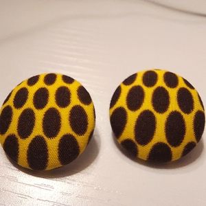 African Print Button Earrings! BUNDLE TO SAVE!